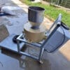 Mobile Electromagnetic Filter - Side view with integrated diaphragm pump for glaze recovery