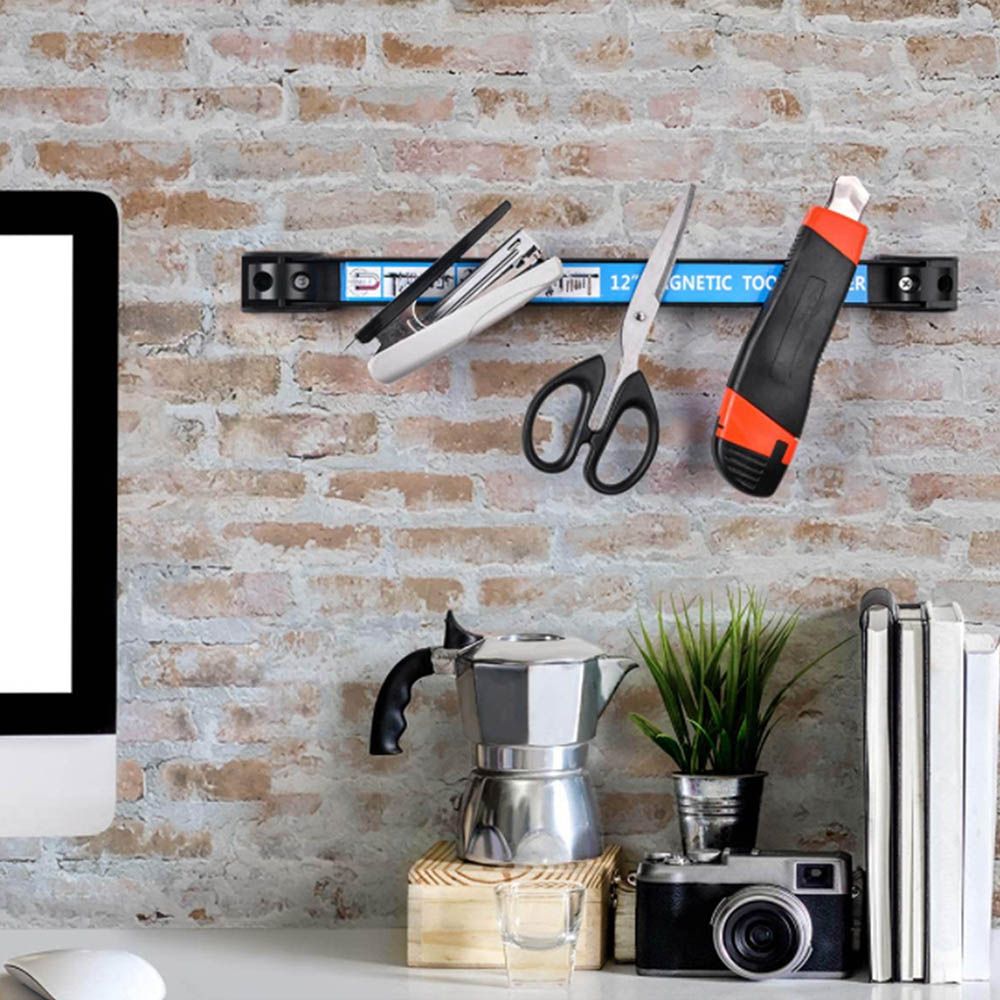 Magnetic Knife Holder - Mounted on a wall, ready for use