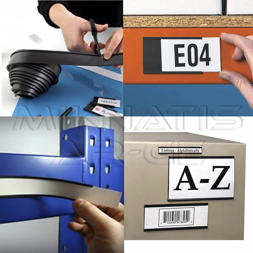Label Flexible Magnetic Strip - Close-up showing 2mm thickness and strong magnetic side