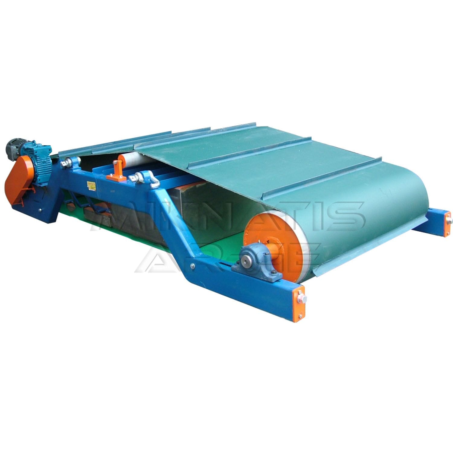 Suspended Type Automatic Clean Magnetic Plates - Installed on conveyor belt