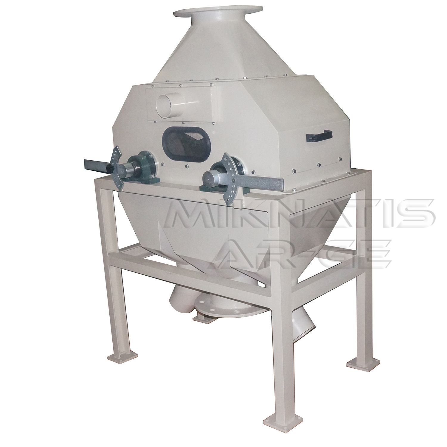 Closed Magnetic Drum - Ferrous contaminant discharge point