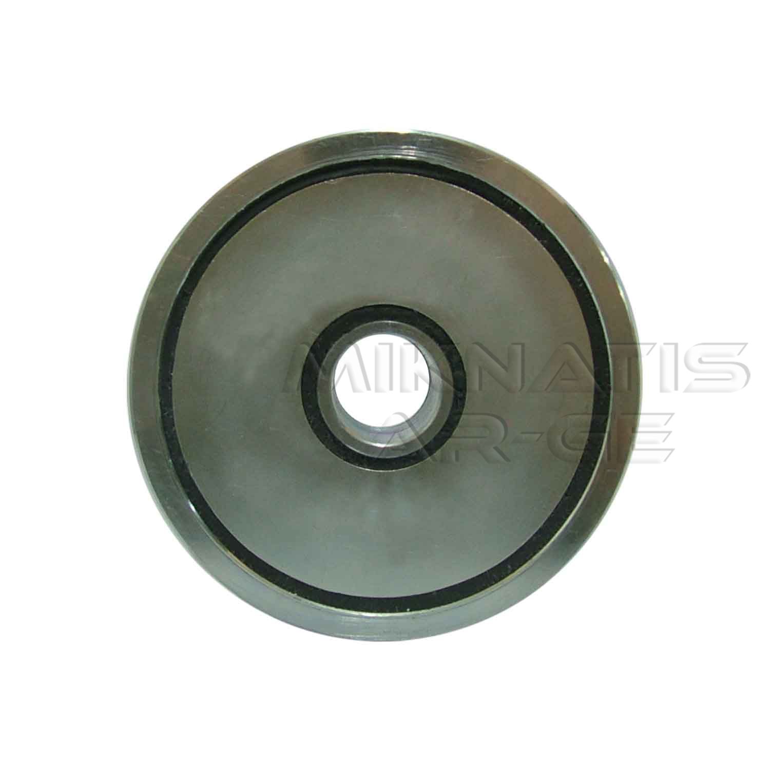 Neodymium Drilling Pot - Bottom view showing powerful magnet for boreholes