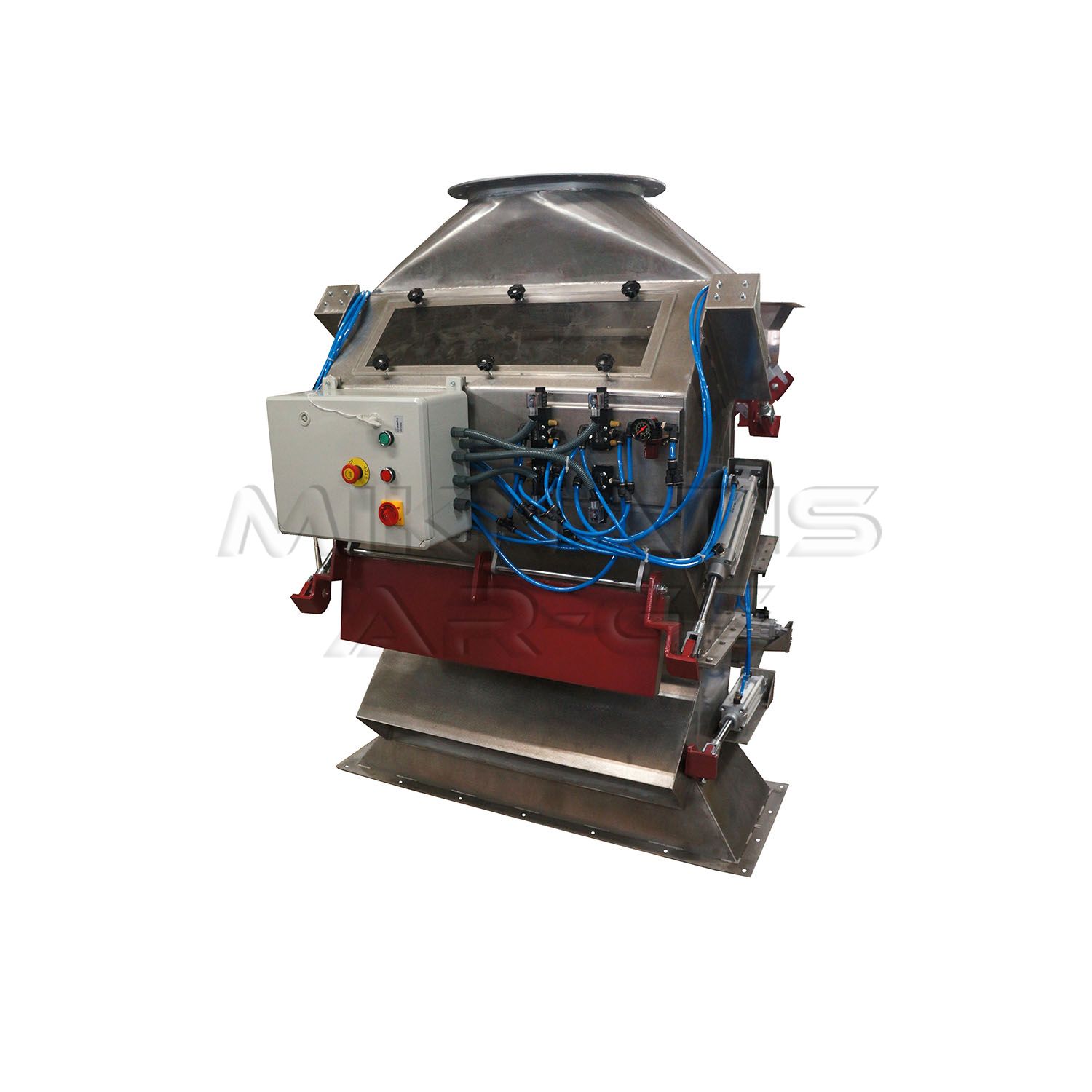 Magnetic Humps - Hinged plate magnets showing easy manual cleaning access and design