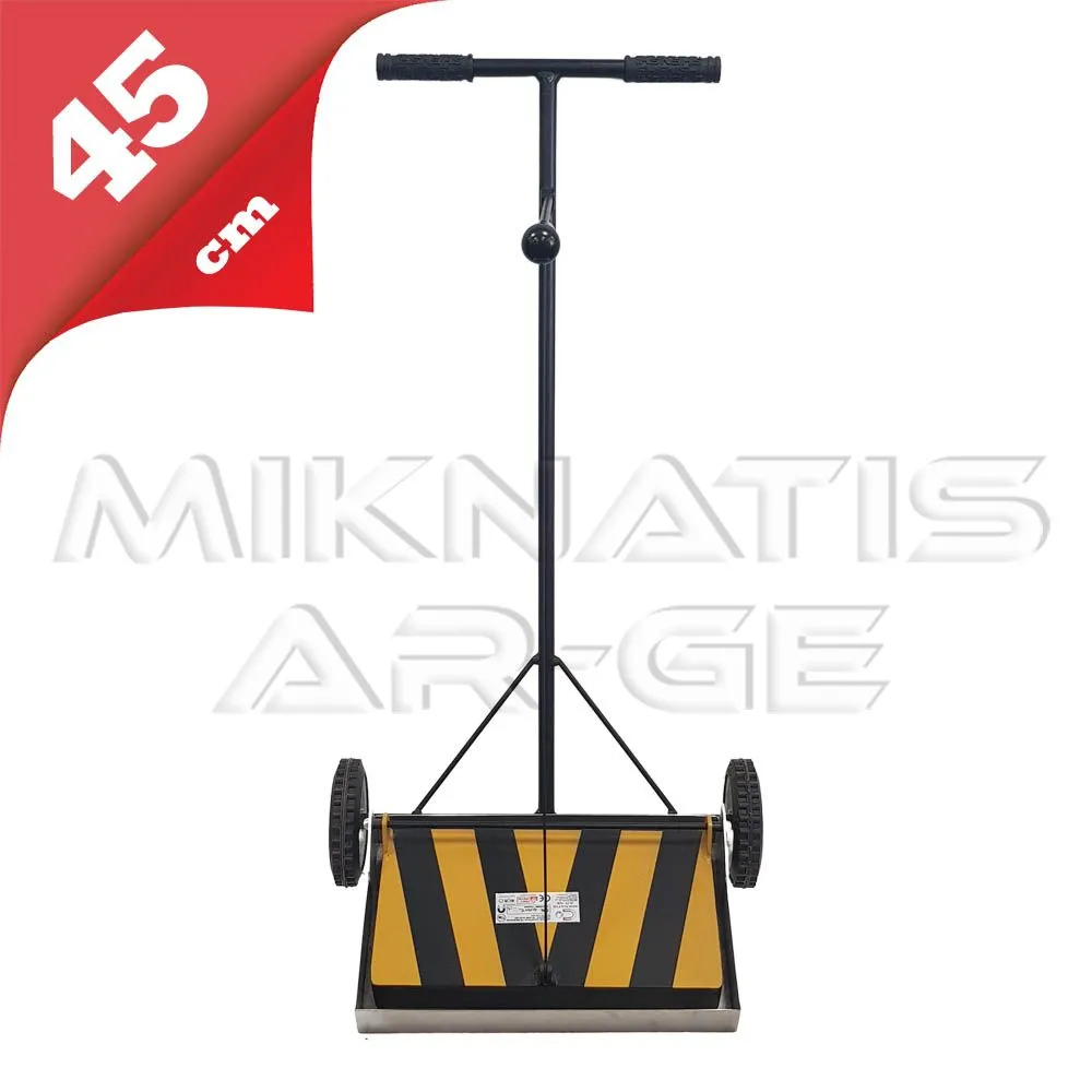 Heavy Duty Magnetic Sweeper - Side view, showing efficient debris collection