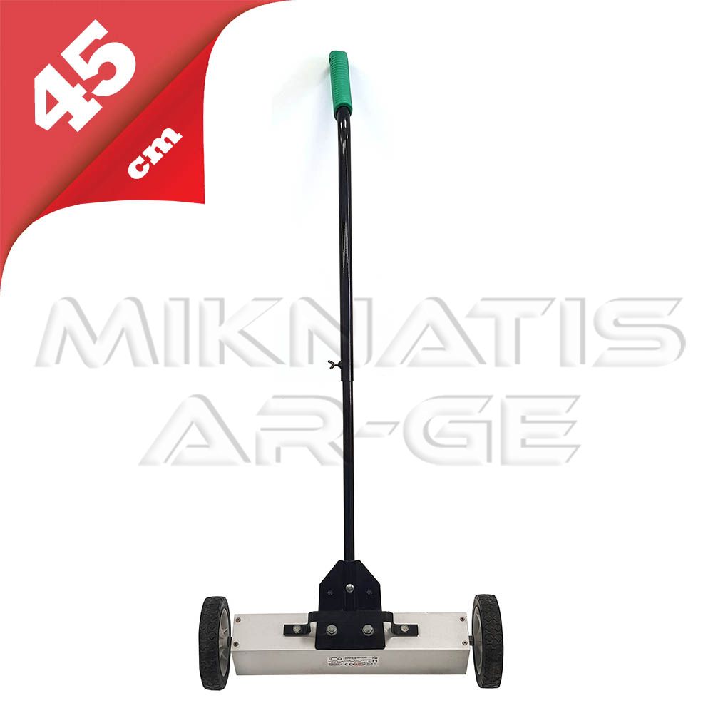 Magnetic Sweepers - Full view with ergonomic handle and sturdy wheels